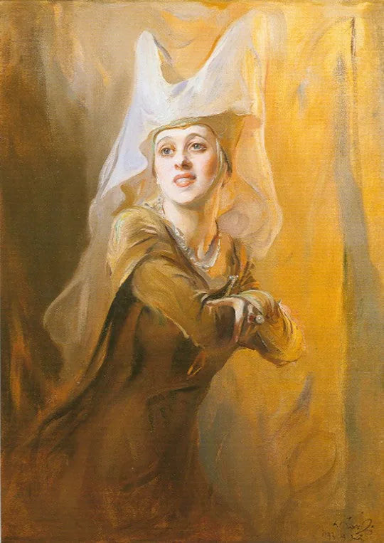 Retrato de Gwen Ffrangcon Davies (1891-1992), actriz británica - Philip de La��szlo��