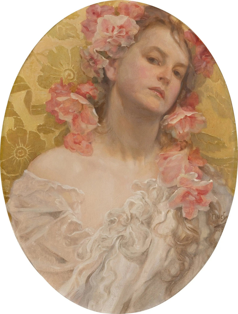 Retrato de Hanna Vitousek - Alphonse Mucha