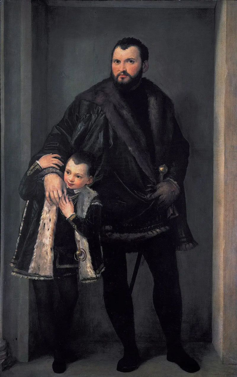 Retrato de Iseppo da Porto y su hijo Adriano - Paul Véronèse