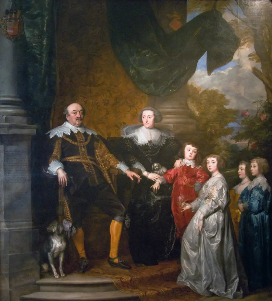 Retrato de Jean, conde de Nassau-Siegen, con su familia - Antoine van Dyck