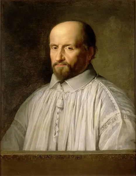 Retrato de Jean Duvergier de Hauranne, abad de Saint-Cyran - Philippe de Champaigne