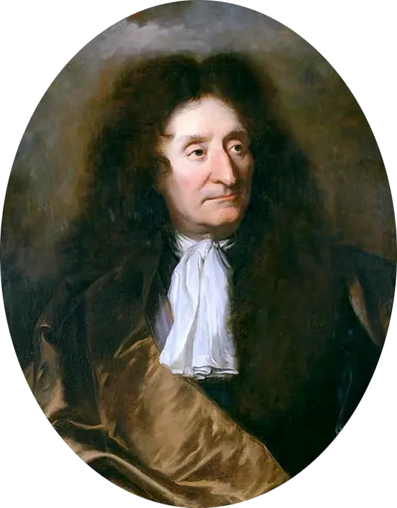 Retrato de Jean de La Fontaine (1621-1695), poeta - Hyacinthe Rigaud