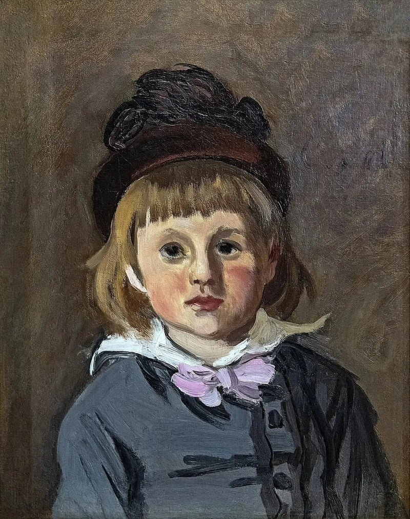 Retrato de Jean Monet con gorro de pompón - Claude Monet