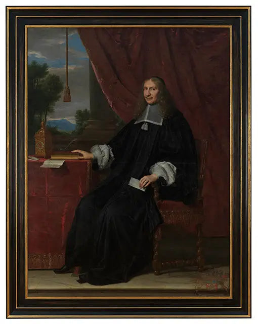 Retrato de Jérôme II Le Maistre, sentado en su escritorio - Philippe de Champaigne