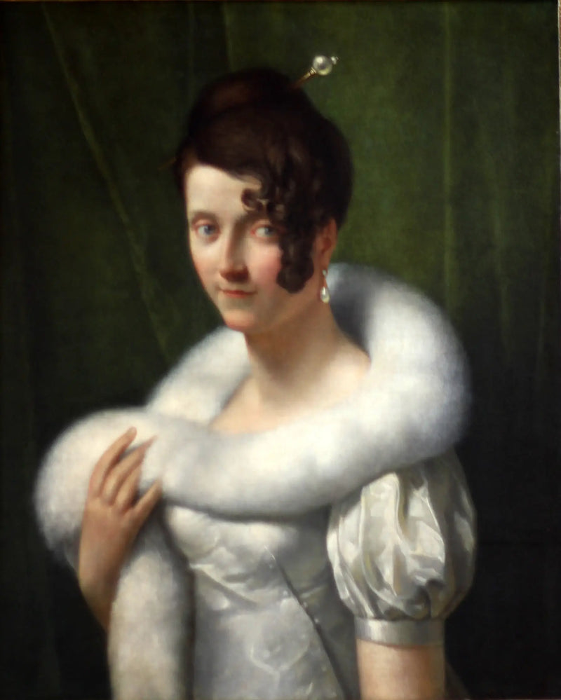 Retrato de una joven con boa - François Gérard