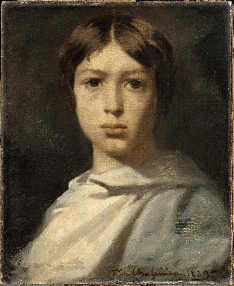 Retrato de un joven niño. El molinillo de colores del artista - Théodore Chassériau