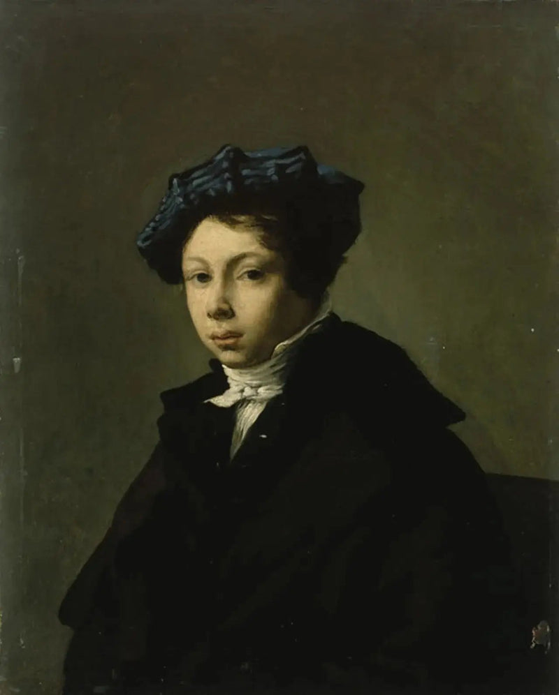 Retrato de joven con boina azul - Eugène Delacroix