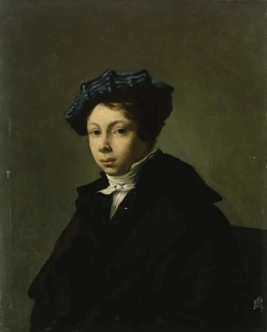 Retrato de joven con boina azul - Eugène Delacroix