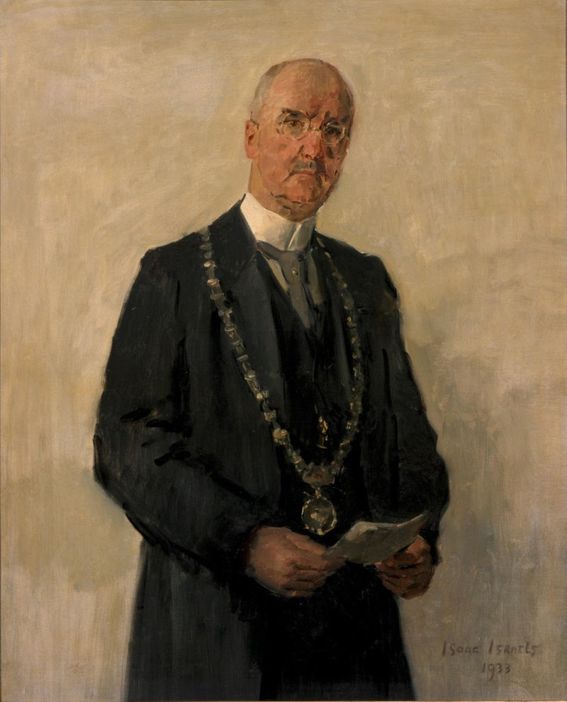 Retrato de Joachimus Pieter Fockema Andreae (1879-1949), alcalde de Utrecht - Isaac Israels