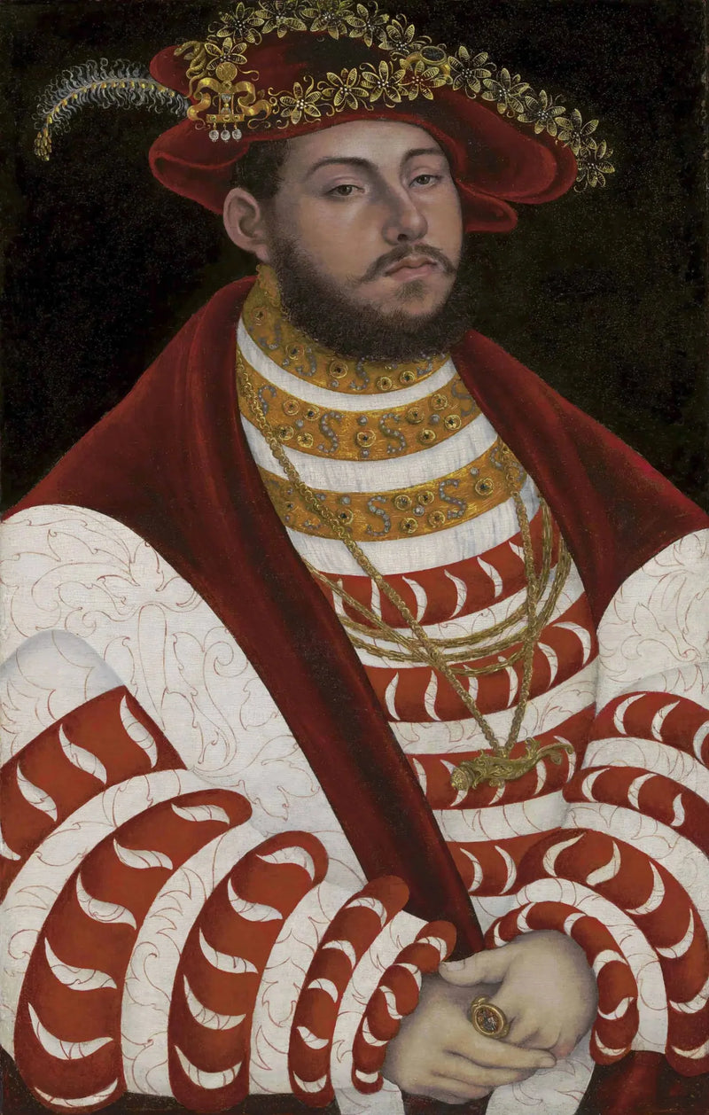 Retrato de Johann Friedrich el Magnánimo en príncipe elector - Lucas Cranach el Viejo