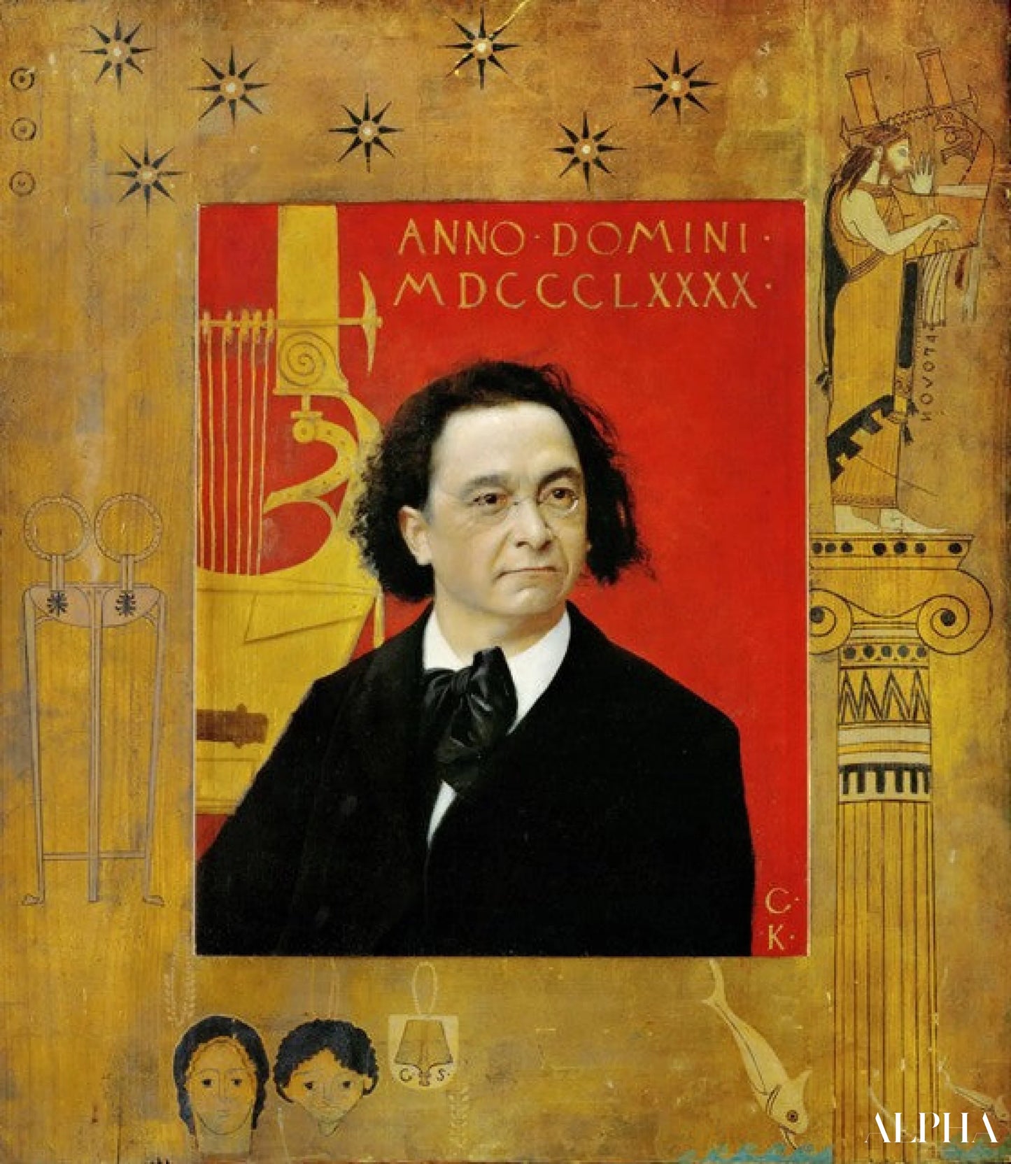 Portrait de Joseph Pembaur, le pianiste et compositeur - Gustav Klimt - Reproductions de tableaux et peintures haut de gamme