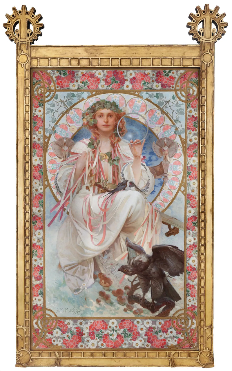 Retrato de Joséphine Crane-Bradley en Slavia - Alphonse Mucha
