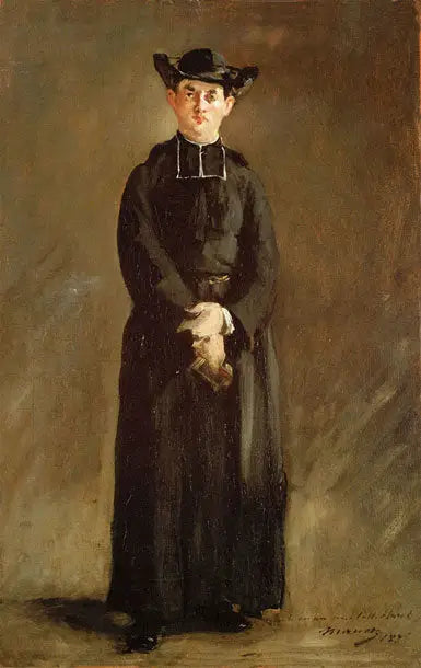 Portrait de l'abbé Hurel - Édouard Manet image 1 reproduction artisanale de tableau