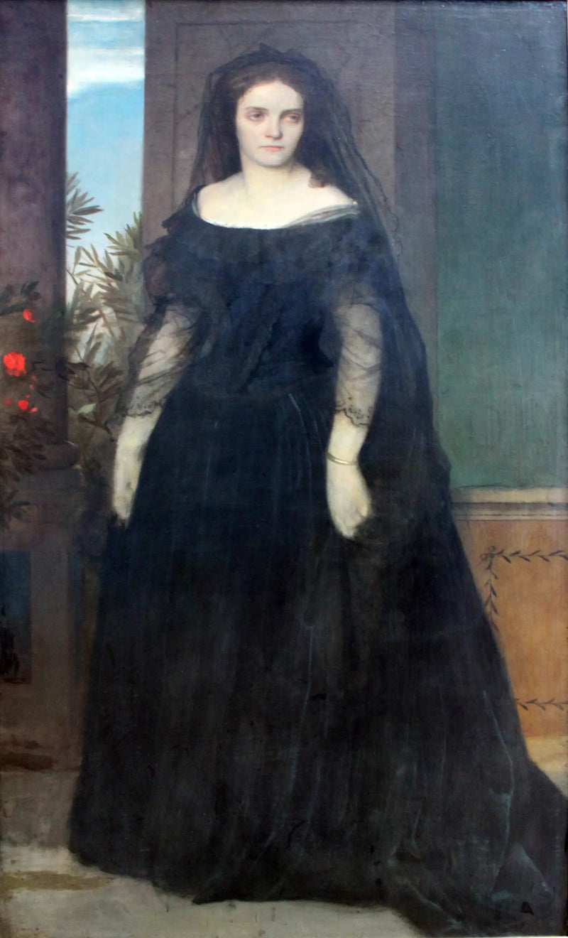 Retrato de la actriz Fanny Janauschek - Arnold Böcklin