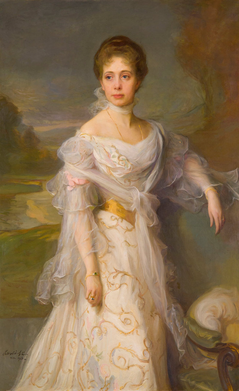 Retrato de la archiduquesa Isabel Amalia de Austria, princesa de Liechtenstein por matrimonio - Felipe de Laoszlo
