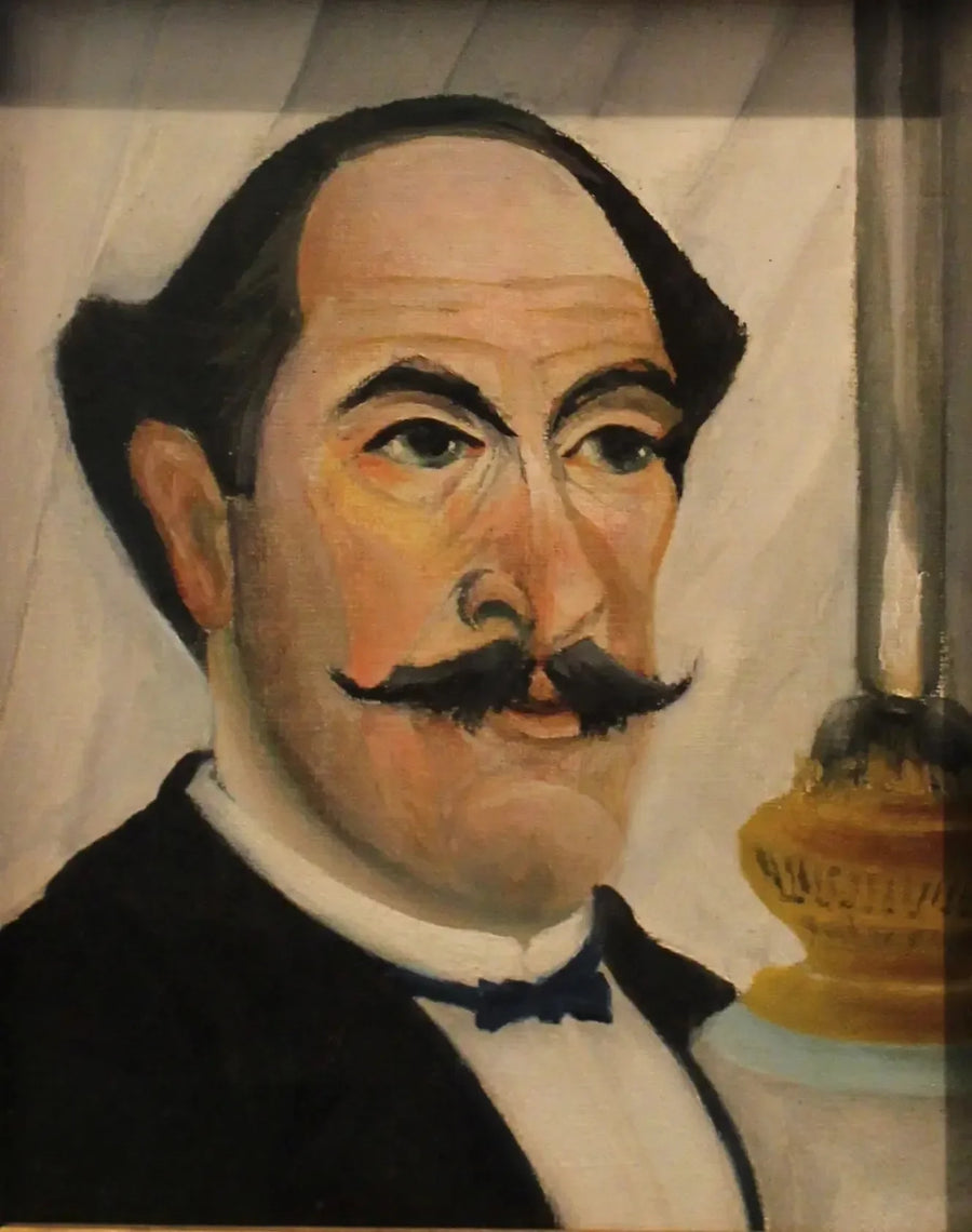 Retrato del artista con lámpara - Henri Rousseau