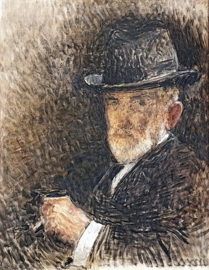 Retrato del artista con sombrero - Léon Bonnat