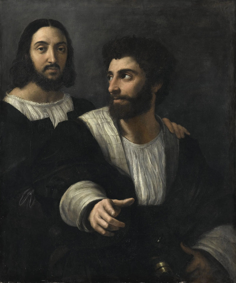 Retrato del artista con un amigo - Rafael Sanzio