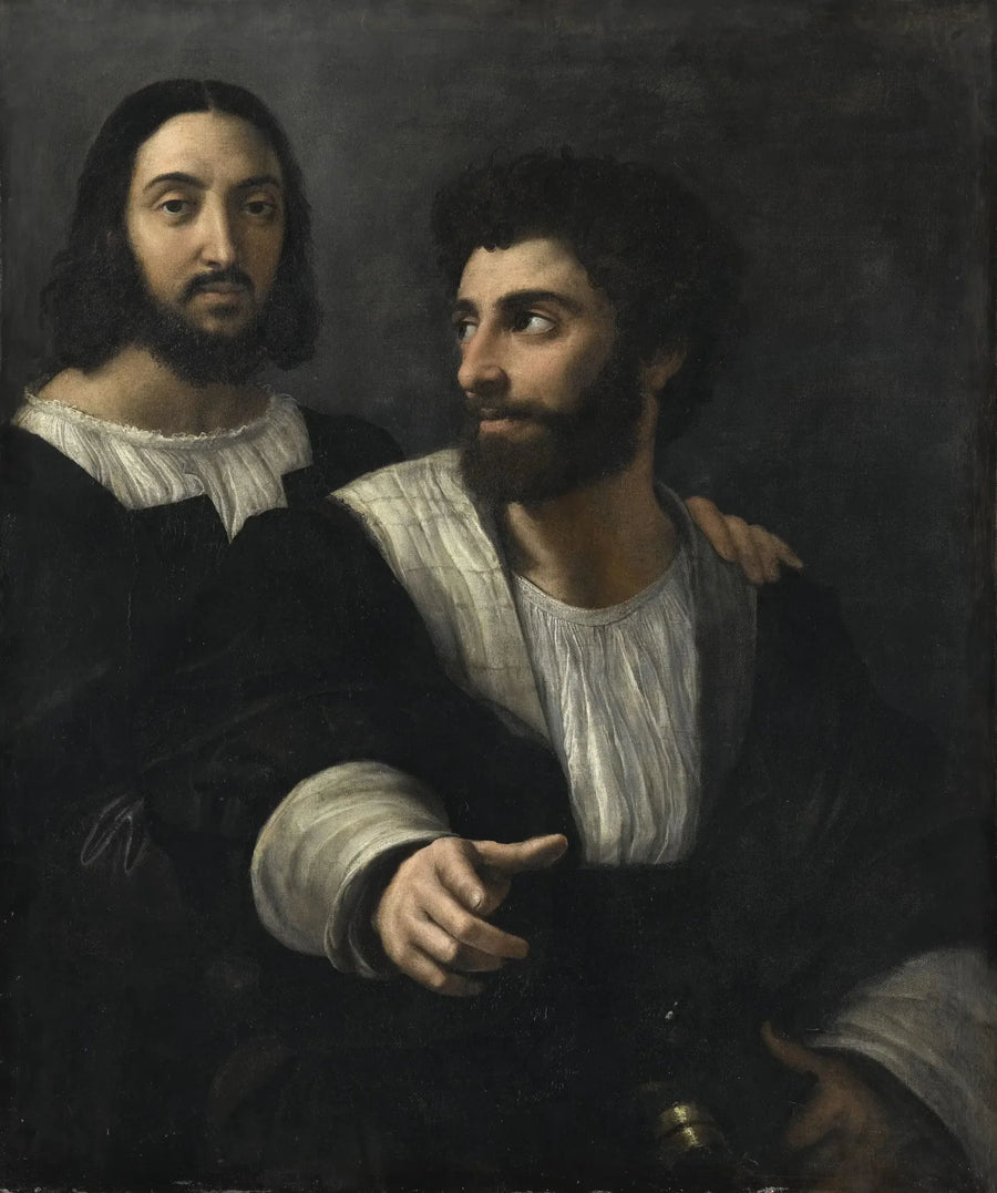 Retrato del artista con un amigo - Rafael Sanzio