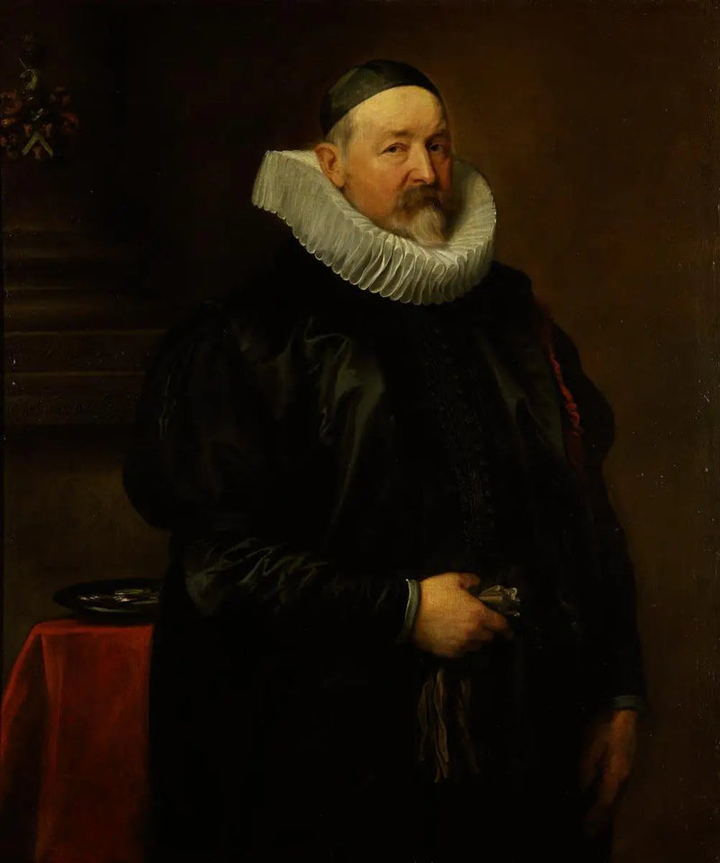 Retrato del capellán de la ciudad de Amberes, Adriaen Stevens, de 68 años - Antoine van Dyck