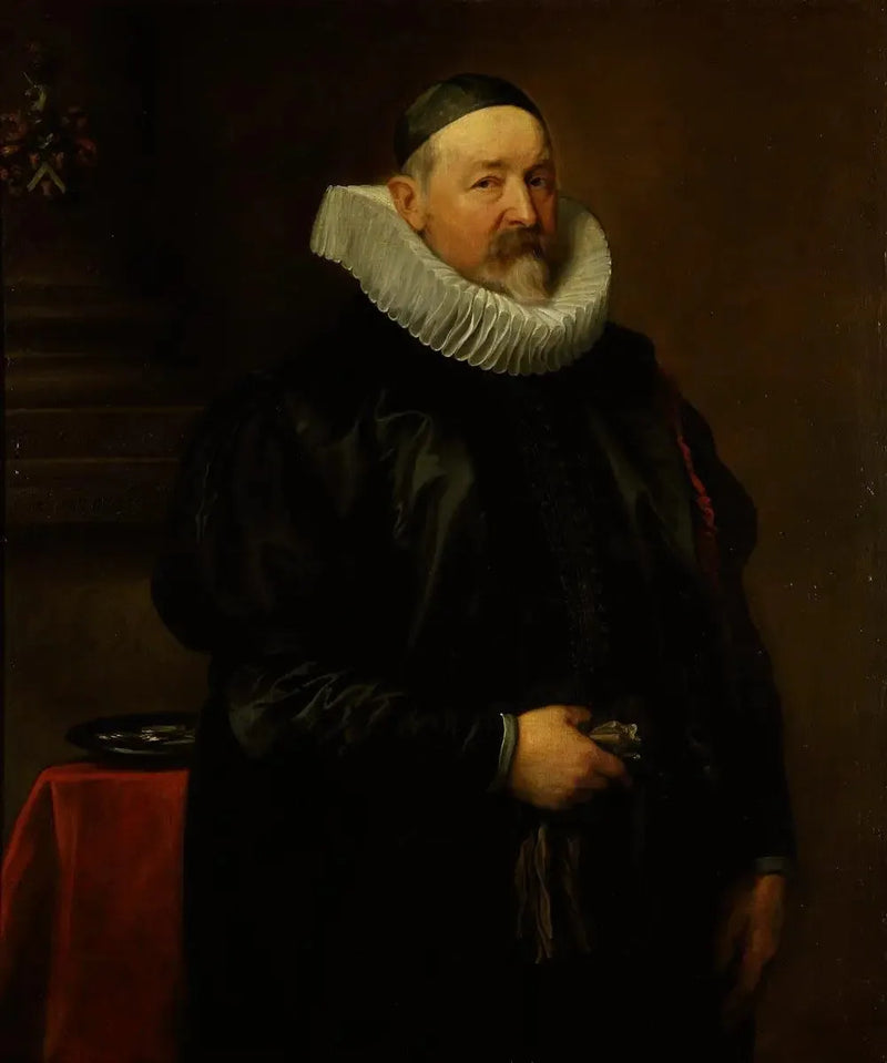 Retrato del capellán de la ciudad de Amberes, Adriaen Stevens, de 68 años - Antoine van Dyck