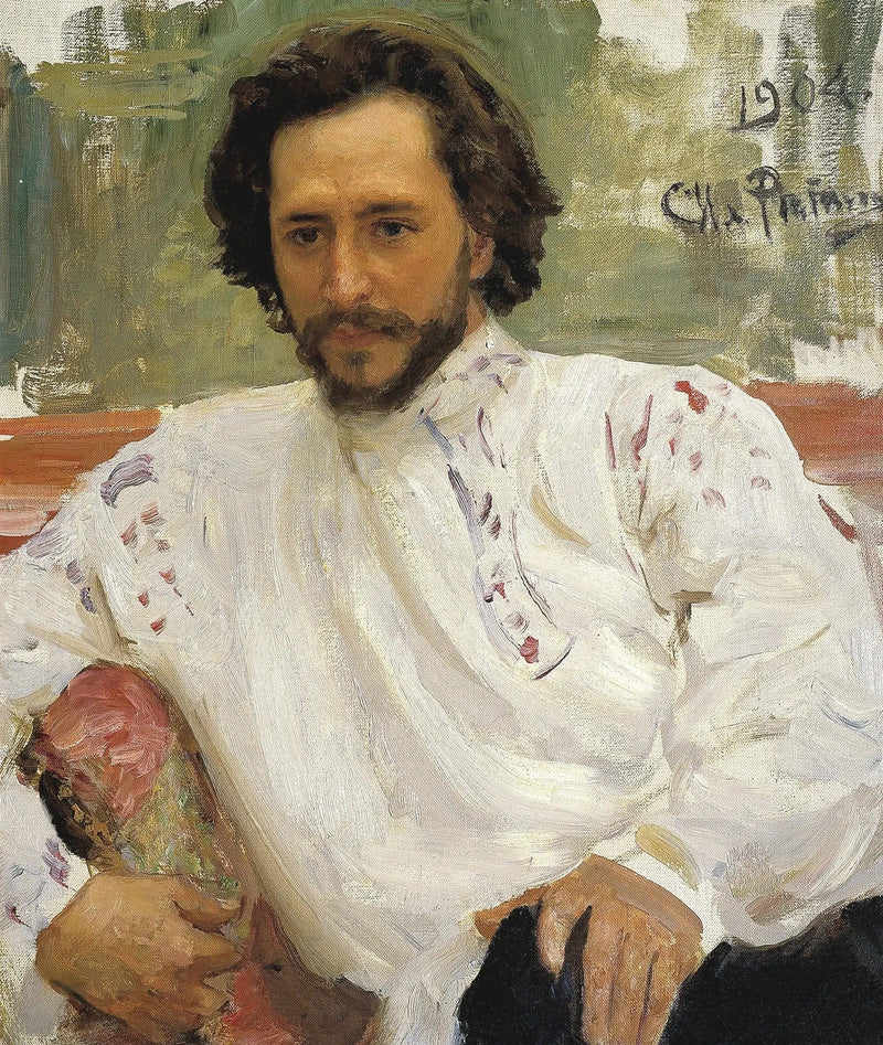 Retrato del escritor Leónid Nikolaievich Andreiev. - Ilya Repin
