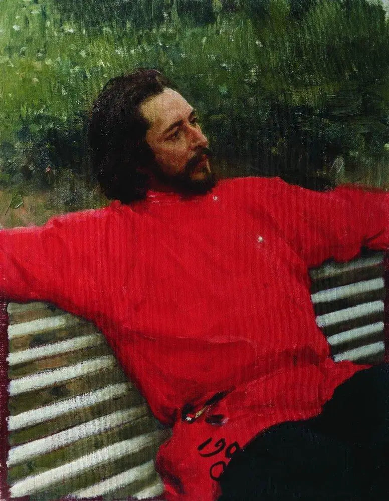 Retrato del escritor Leonid Nikolaïevitch Andreïev (estancias de verano). - Ilya Repin