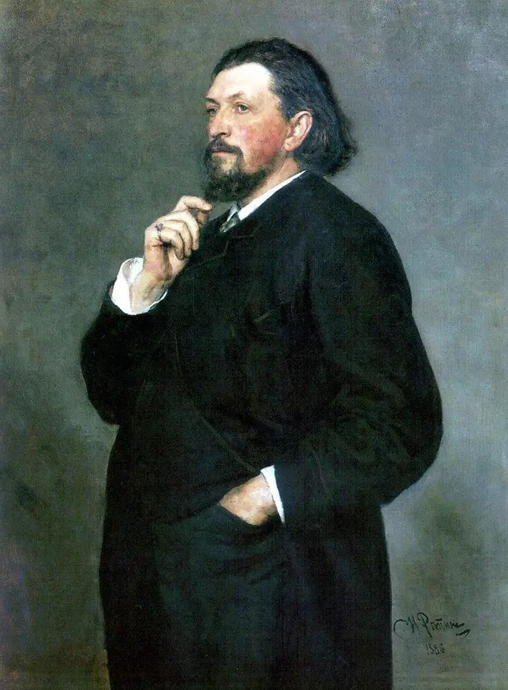 Retrato del editor musical y mecenas Mitrofan Petrovich Belyayev - Ilya Repin