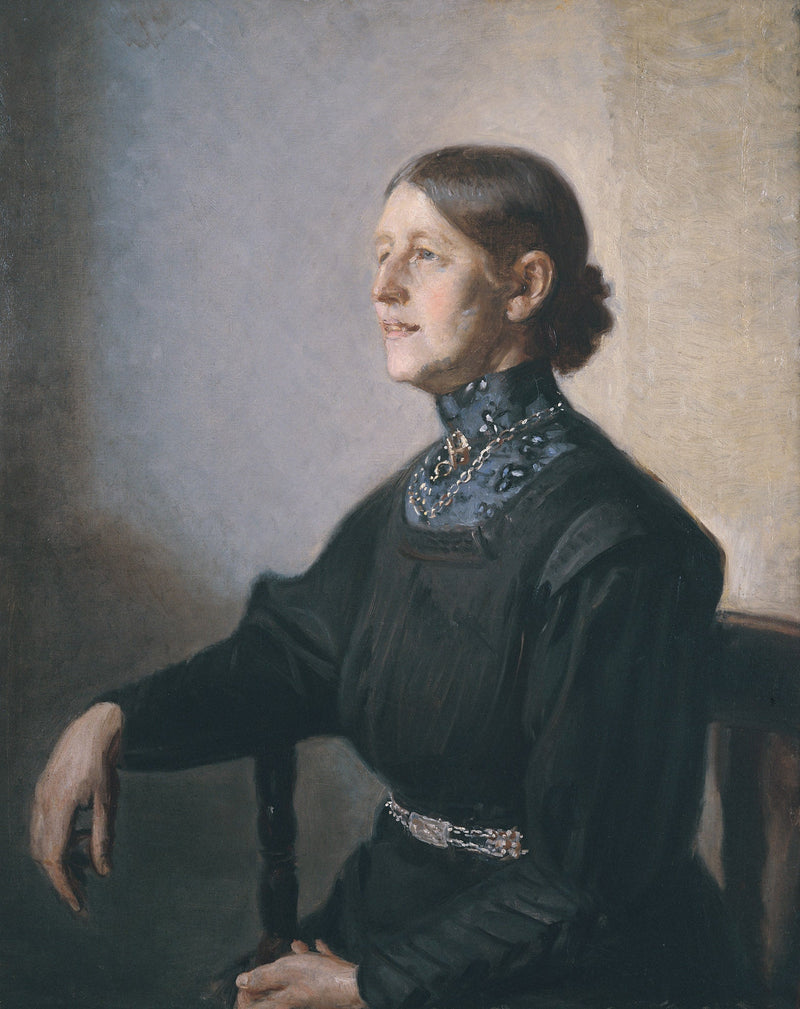 Retrato de la esposa del artista, la pintora Anna Ancher - Michael Peter Ancher