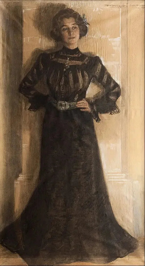 Retrato de la esposa del artista: Marie Kröyer - Peder Severin Krøyer