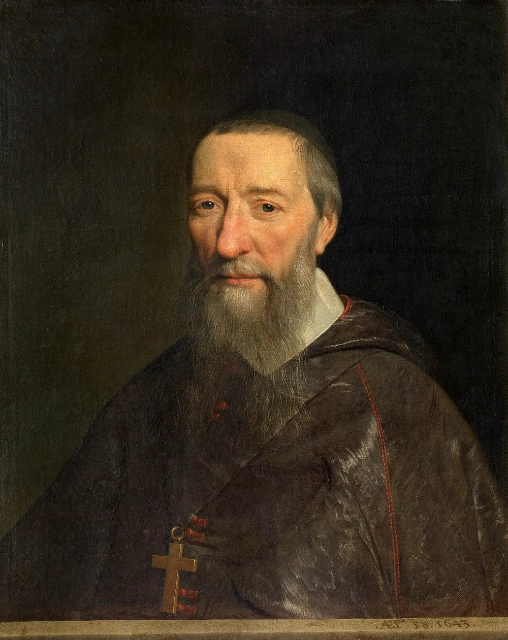 Portrait de l'évêque Jean-Pierre Camus - Philippe de Champaigne image 1 copie de tableau peinte à la main