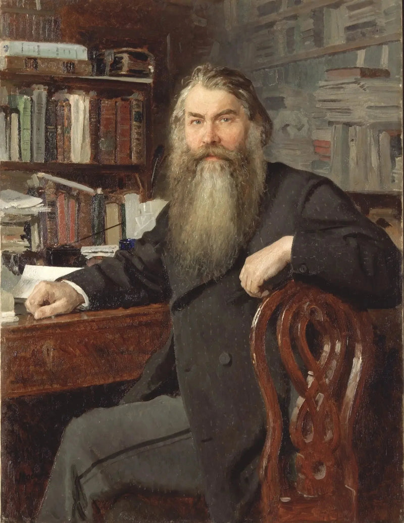 Retrato del historiador y arqueólogo Iván Egorovich Zabelin - Ilya Repin