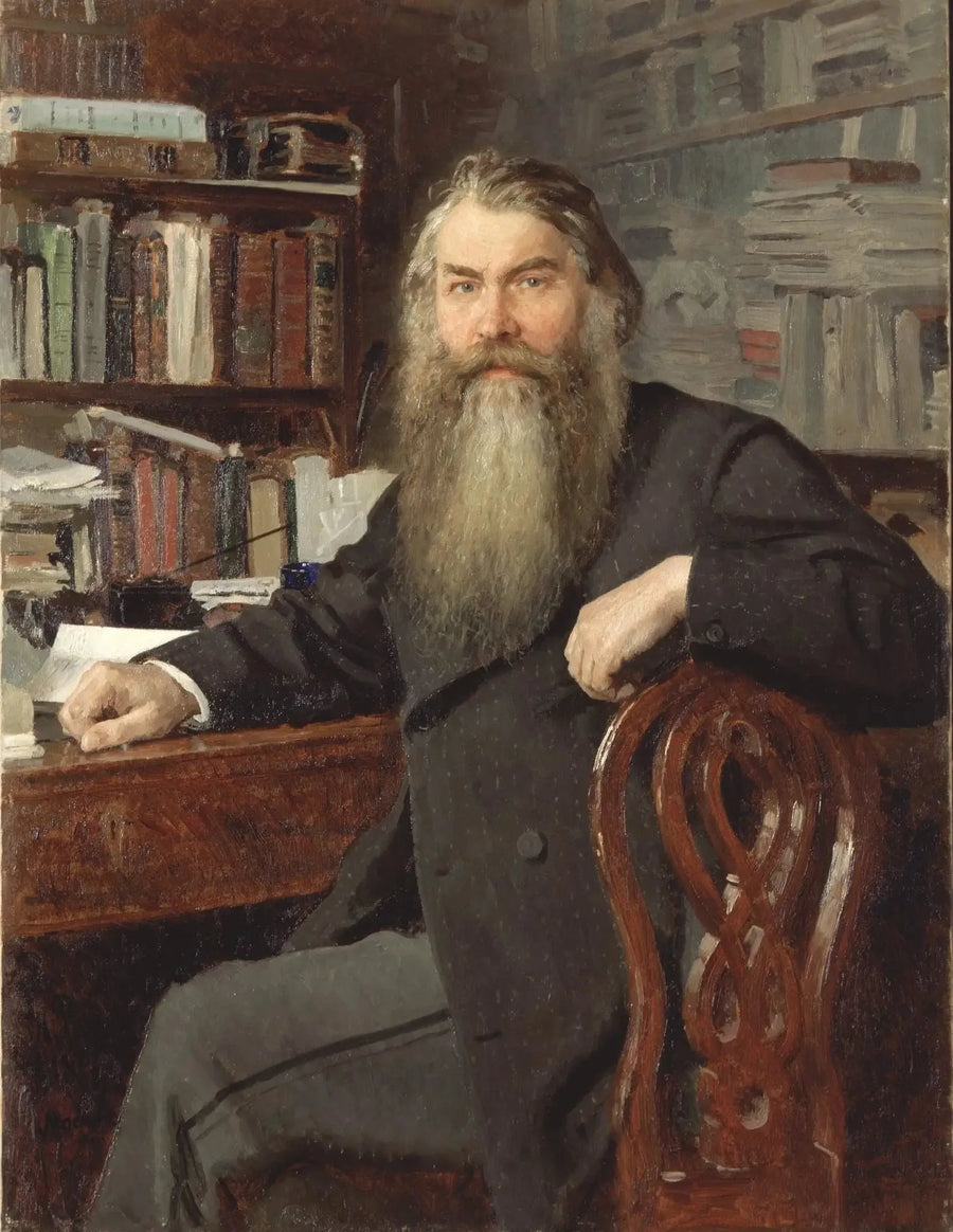 Retrato del historiador y arqueólogo Iván Egorovich Zabelin - Ilya Repin