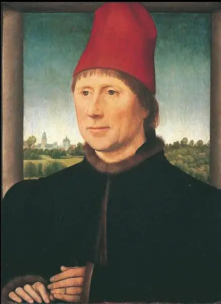 Retrato del hombre con gorro rojo - Hans Memling