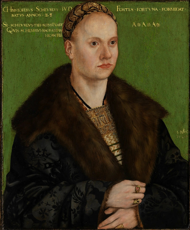 Retrato del humanista Christoph Scheurl - Lucas Cranach el Viejo