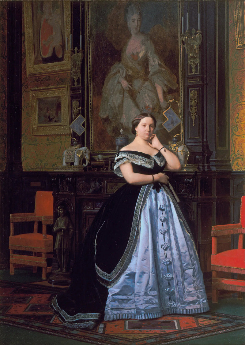 Retrato de la baronesa Nathaniel de Rothschild, nacida Charlotte de Rothschild - Jean-Léon Gérôme