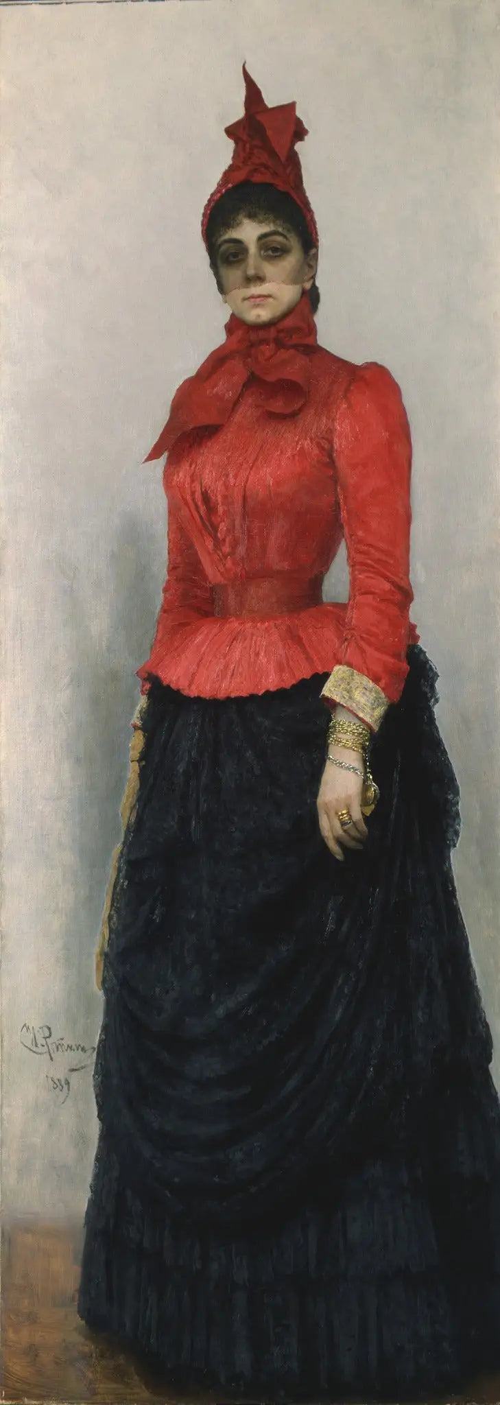 Retrato de la baronesa V.I. Ikskul von Hildenbandt - Ilya Repin