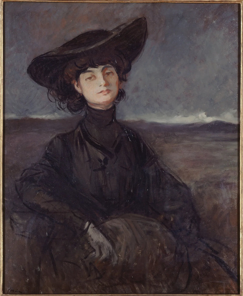 Retrato de la condesa Anna de Noailles, nacida Brancovan (1876-1933), poeta - Jean-Louis Forain