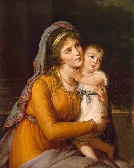 Retrato de la condesa Anna Stroganova con su hijo - Élisabeth Vigée Le Brun