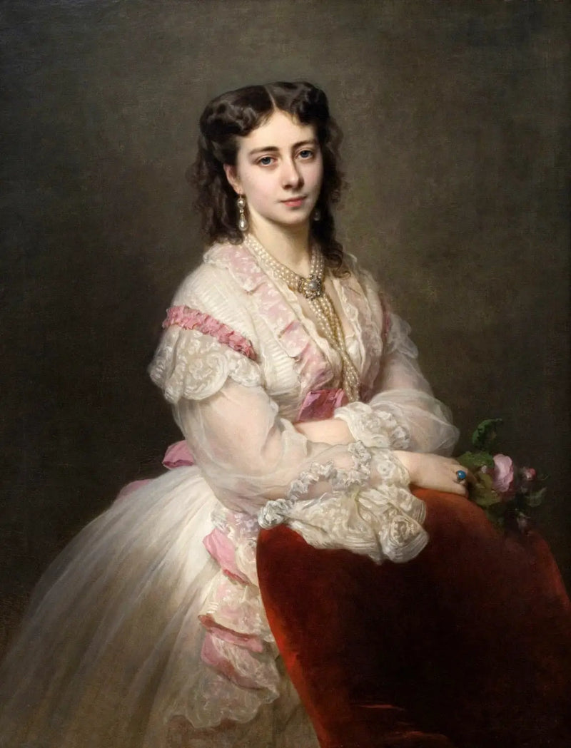 Retrato de la condesa Marie Branicka de Bialacerkiew [nacida princesa Sapieha] - Franz Xaver Winterhalter