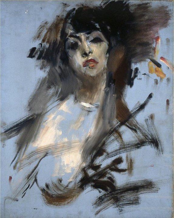 Portrait de la comtesse Saffo Zuccoli - Giovanni Boldini image 1 copie peinte à la main à l’huile