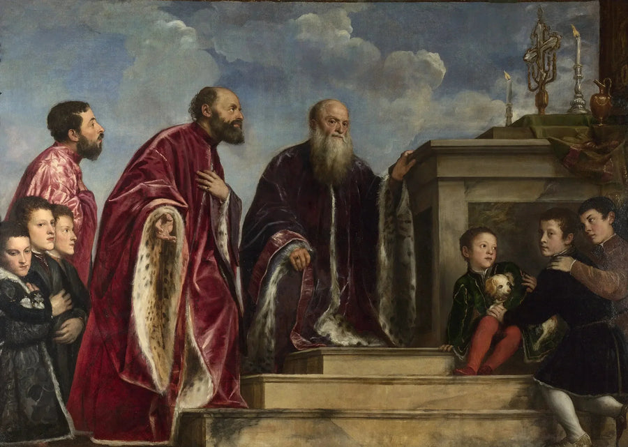 Retrato de la familia Vendramin - Tiziano