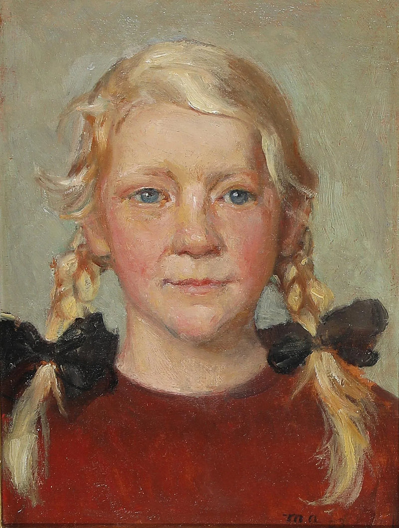 Retrato de la hija del pescador Fedder. -Michael Peter Ancher