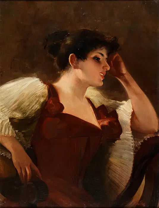 Retrato de la hija del artista - Luis Ricardo Falero