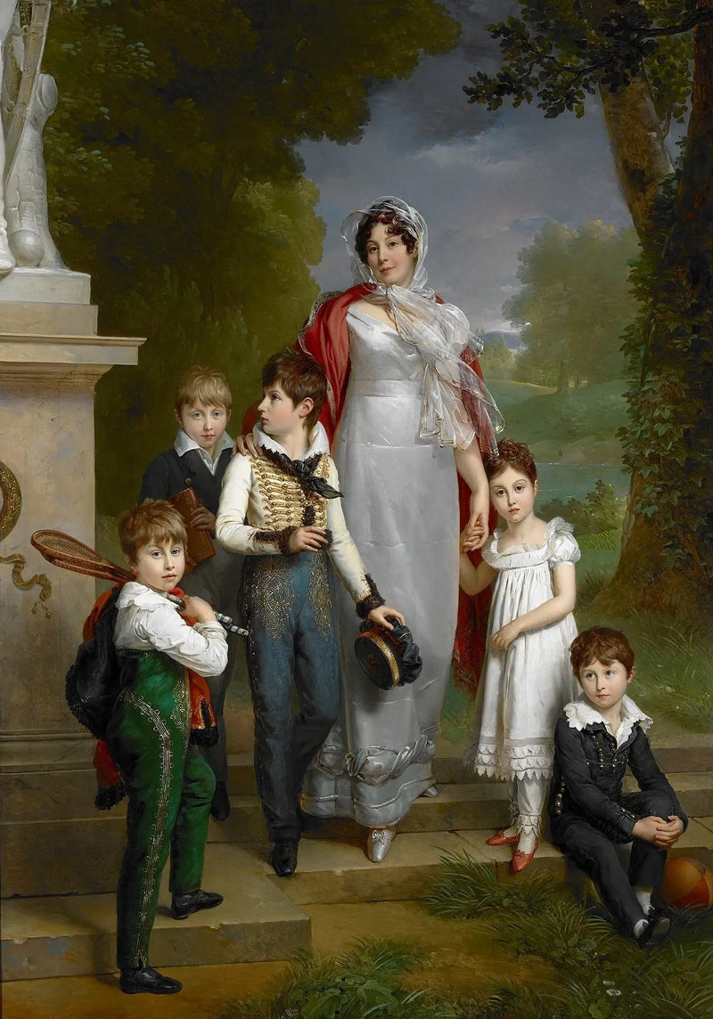 Retrato de la mariscal Lannes y sus hijos - François Gérard