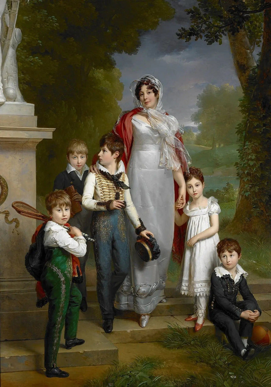 Retrato de la mariscal Lannes y sus hijos - François Gérard