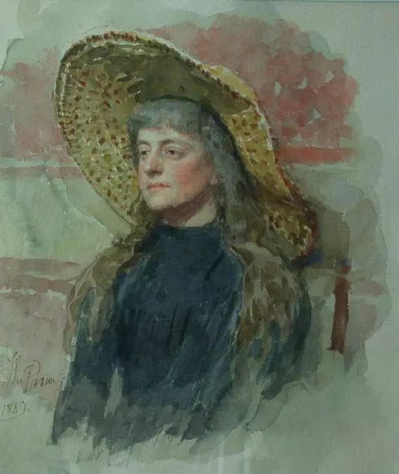 Retrato de la pintora Elizabeta Nikolayevna Zvantseva - Ilya Repin