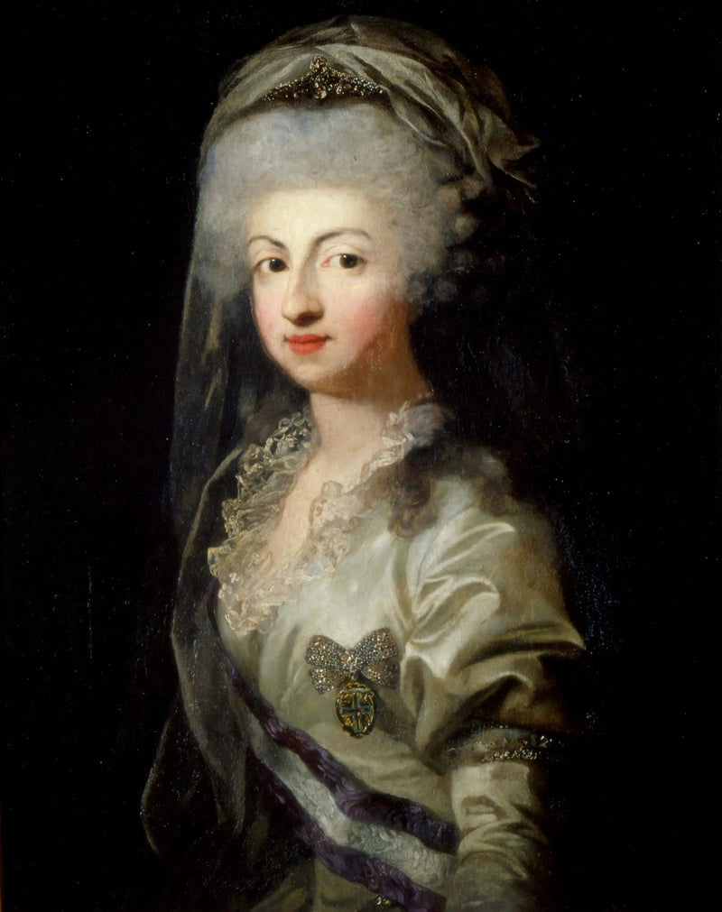 Retrato de la princesa María Carolina de Borbón con diadema - Anton Graff