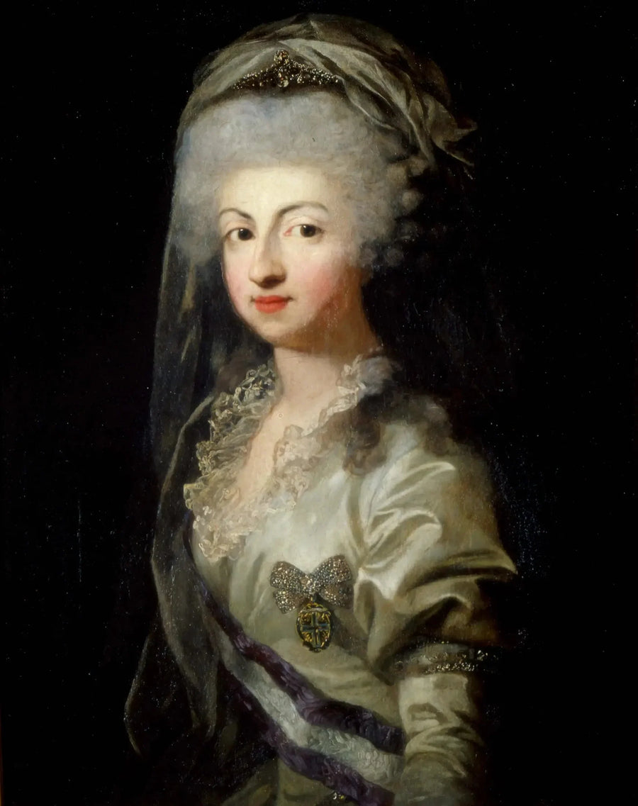 Retrato de la princesa María Carolina de Borbón con diadema - Anton Graff