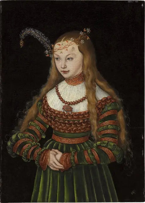 Retrato de la princesa Sibila de Cleves como esposa de Juan Federico de Sajonia - Lucas Cranach el Viejo